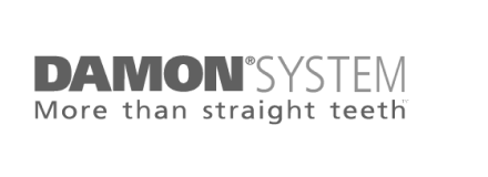 Damon System logo, representing advanced self-ligating braces for straighter teeth.